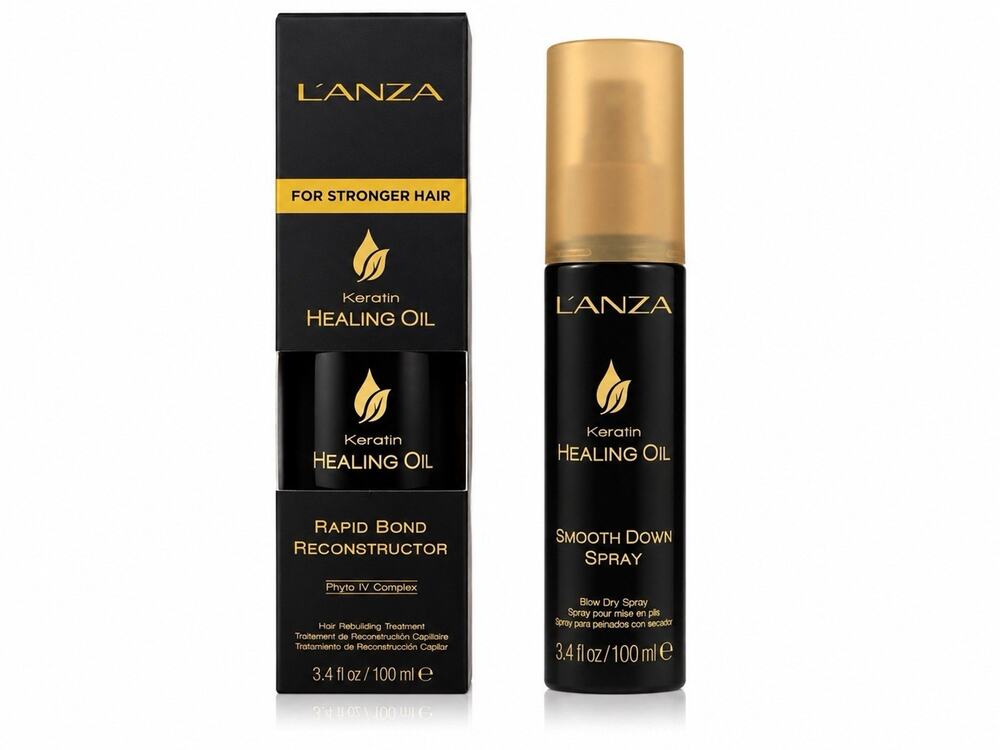 L’ANZA Rapid Bond Reconstructor & Smooth Down Spray 3.4 fl oz Hair Duo